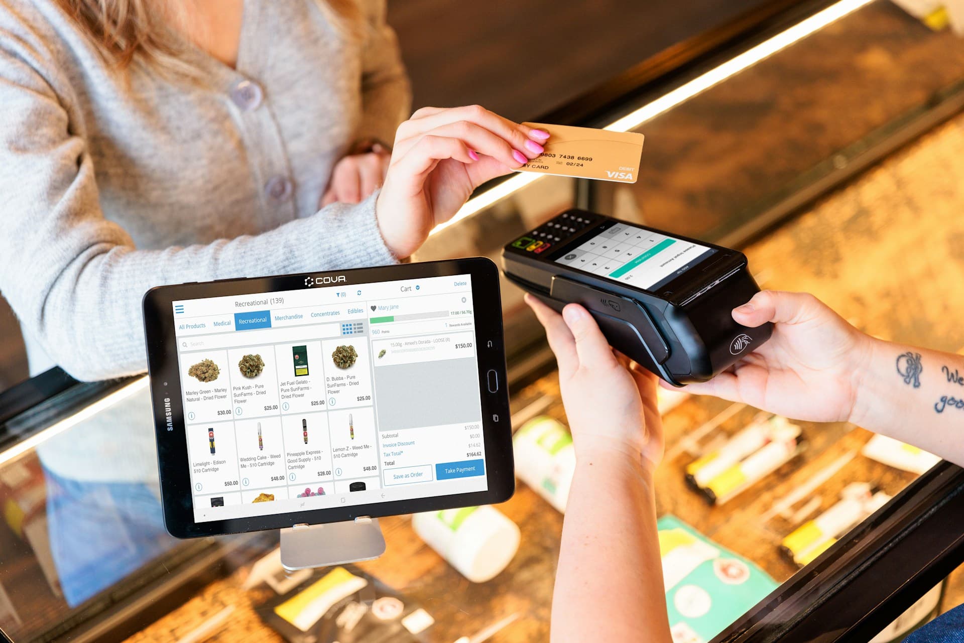 Seed to sale software on a tablet